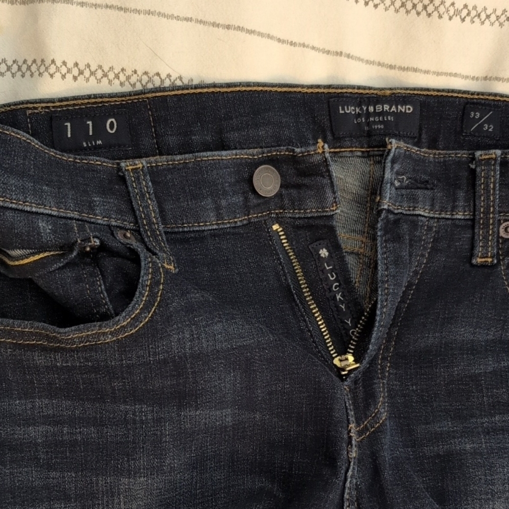 Lucky Brand Men's Slim 110 Indigo Denim Jeans 33x32 - Picture 4 of 4
